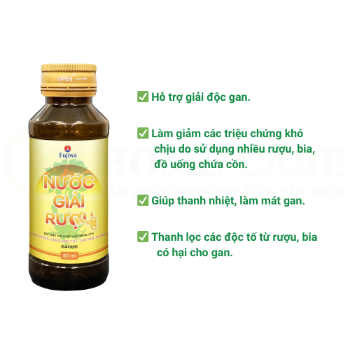 Fujiwa Fujikey Hỗ trợ giải độc gan & giải rượu 80ml hộp 10 chai 18 Fujiwa Fujikey Hỗ trợ giải độc gan & giải rượu 80ml hộp 10 chai
