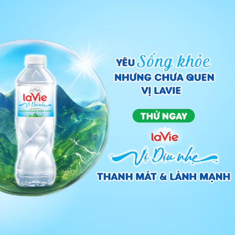 Nước uống Lavie Bà Rịa Vũng Tàu mua ở đâu đảm bảo chất lượng 1 lavie 500ml diu nhe 3